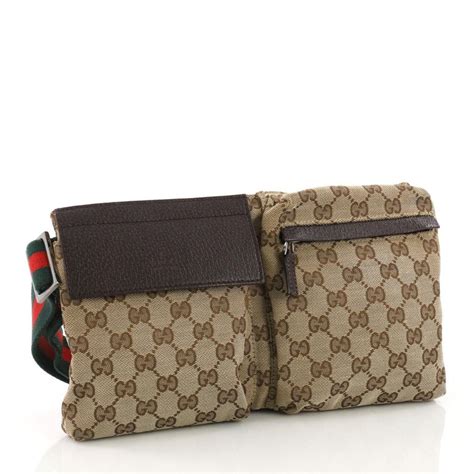 vintage canvas belt bag gucci|pre owned Gucci belt bag.